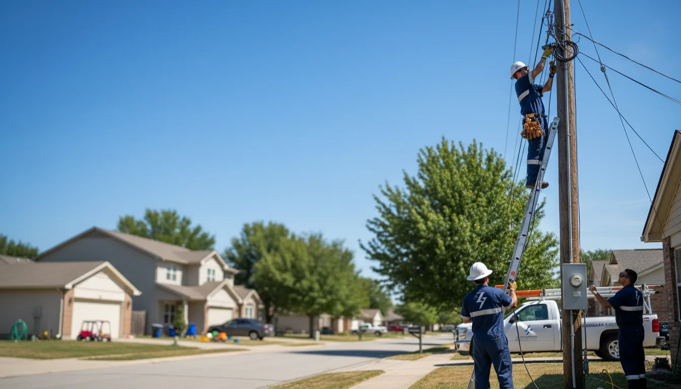 Residential electrician providing installation services in Pittsburg, KS